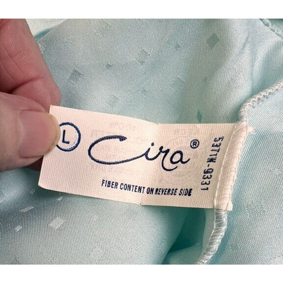 Cira Vintage Camisole and Pants Women's Large Green 90s Lingerie Sleepwear Girly - Picture 4 of 7